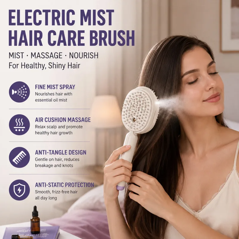 Scalp Massager Electric - Electric Spray Massage Comb Vibrating Scalp