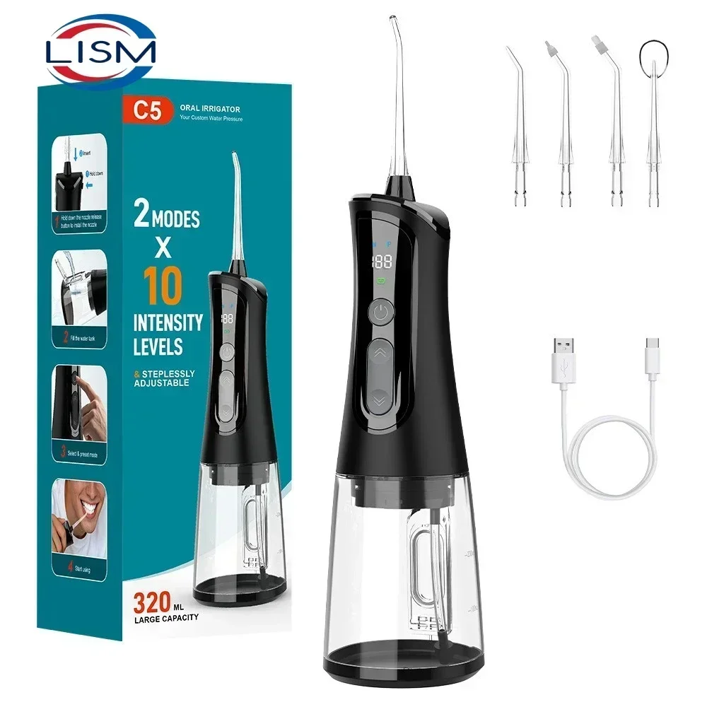 Oral Irrigator Flosser - Professional Cordless Water Flosser Teeth Cleaner