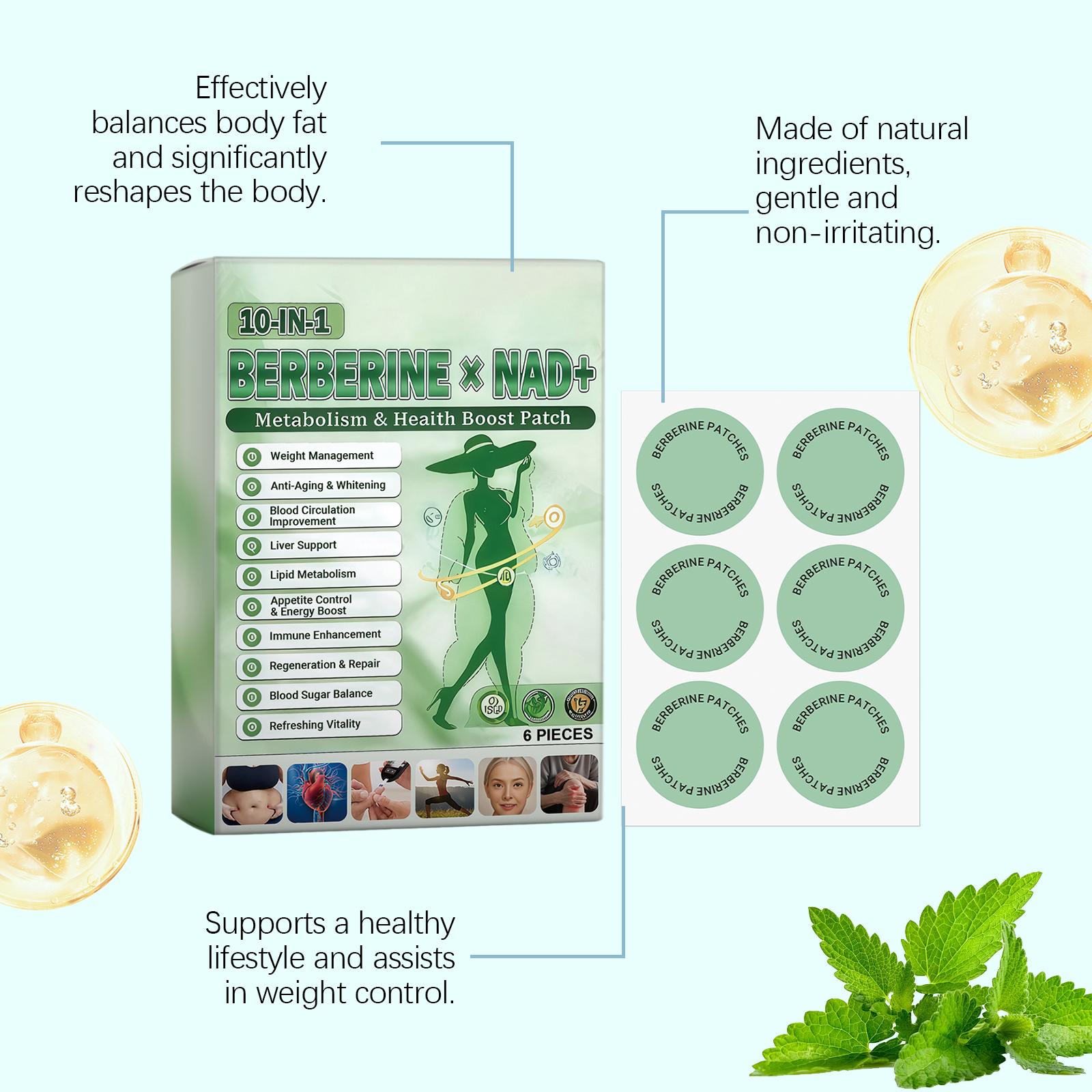6pcs Berberine X Nad + Weight  - Xbody Health & Wellness Functional Integrative Medicine Office & Medical Spa Reviews avis et prix