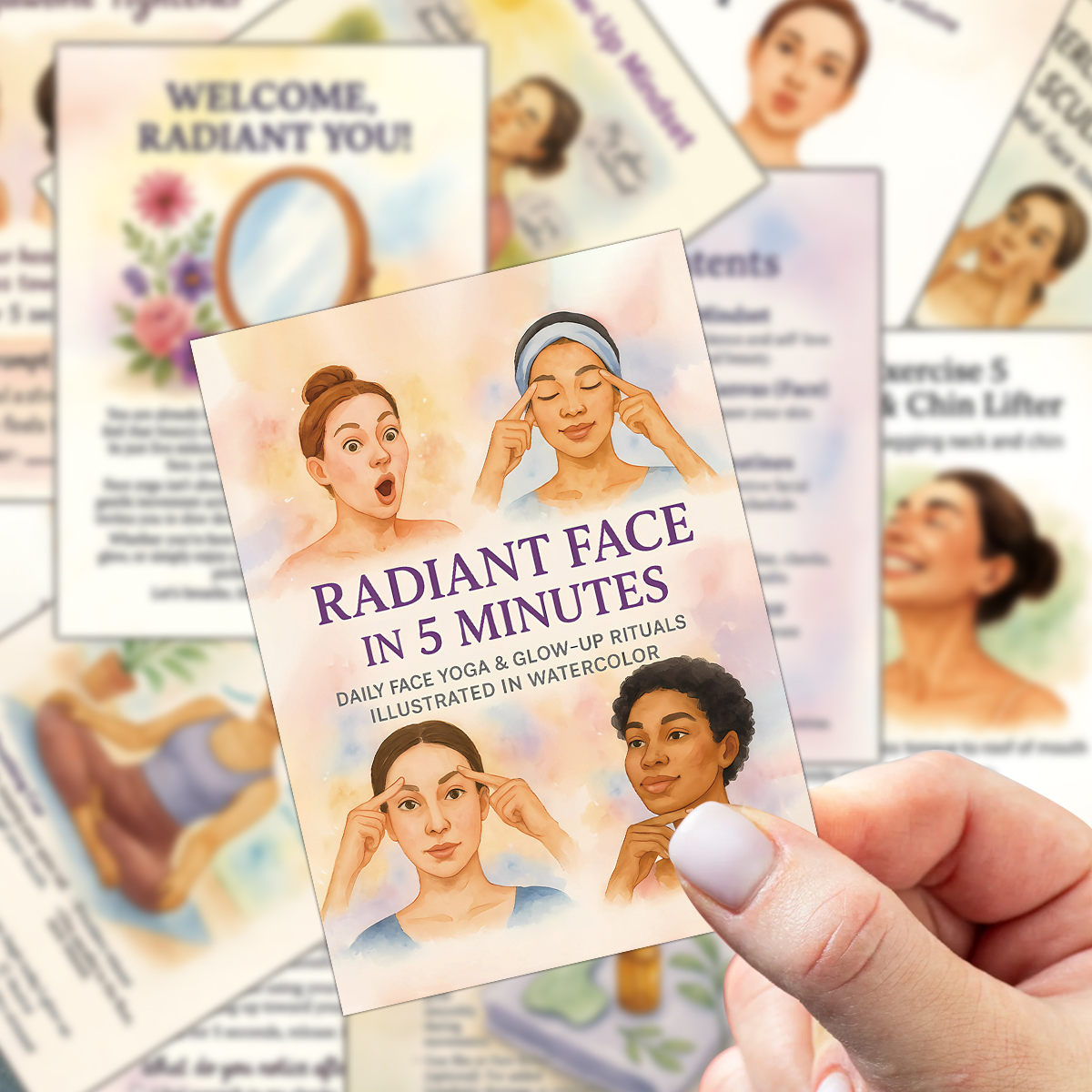 24pcs Radiant Face Yoga Cards, - Health Wellness Guide avis et prix