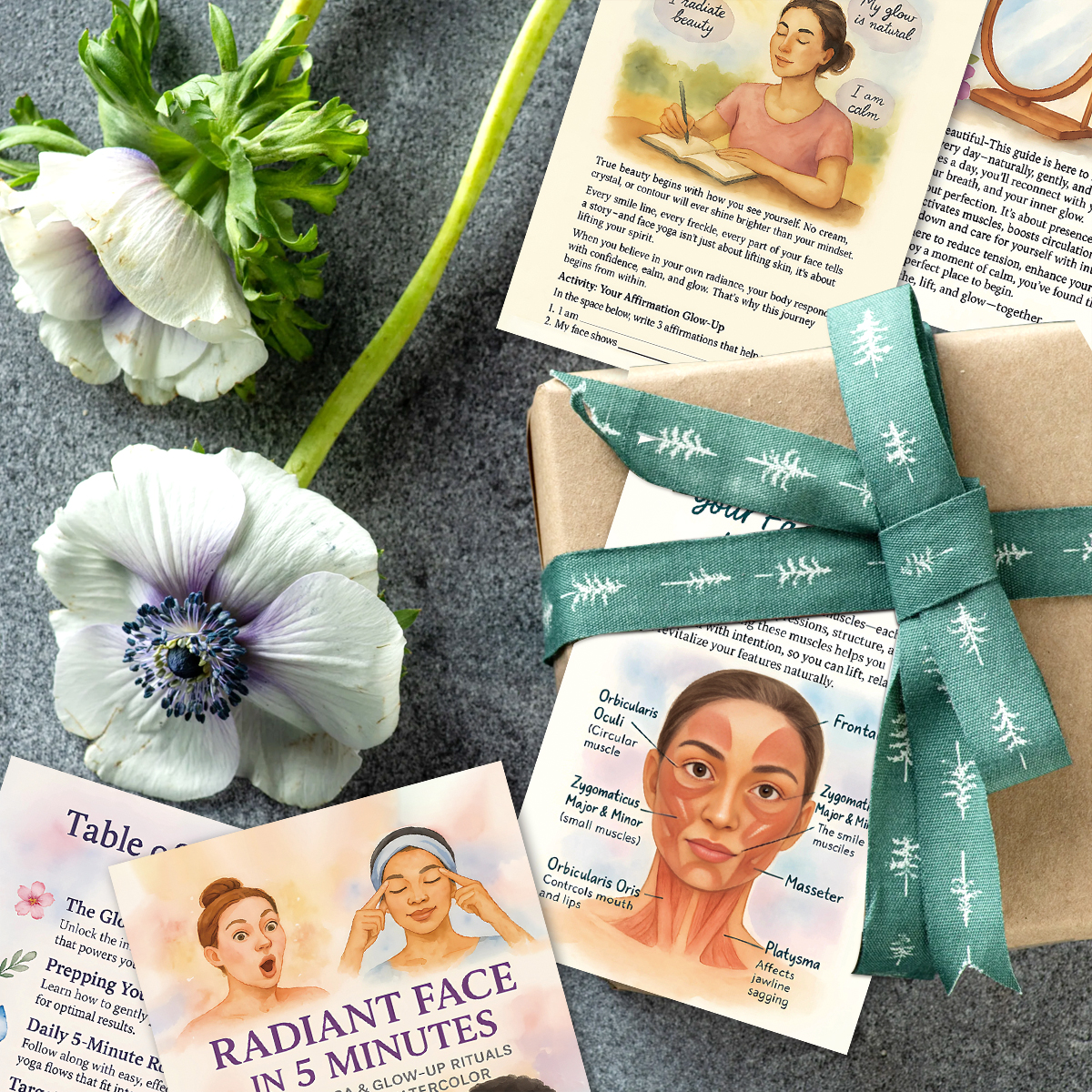 24pcs Radiant Face Yoga Cards, - Health Wellness Guide avis et prix