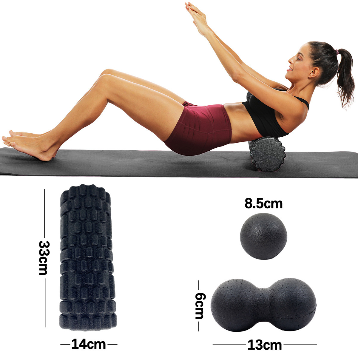 3Pcs Yoga Roller Massage Peanu - Foam Roller Trigger Point avis et prix