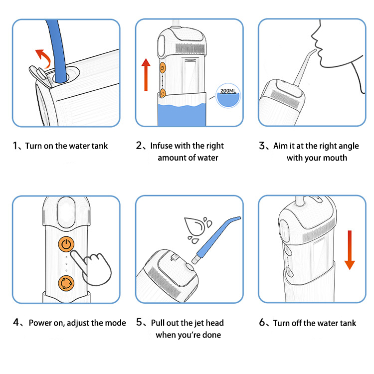 Water Flosser IPX7 Cordless Or - Oral Irrigator Flosser avis et prix
